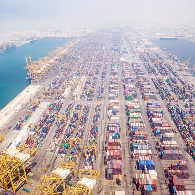 Aerial view of Jebel Ali Port, Dubai